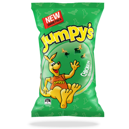 澳洲進口 Jumpy's 3D袋鼠歡樂洋芋片-雞汁100g