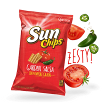 美國進口 Sun Chips 多穀類脆片-田園薩爾薩184.2g